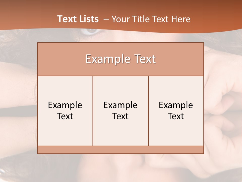 A Woman With Her Hands On Her Face PowerPoint Template