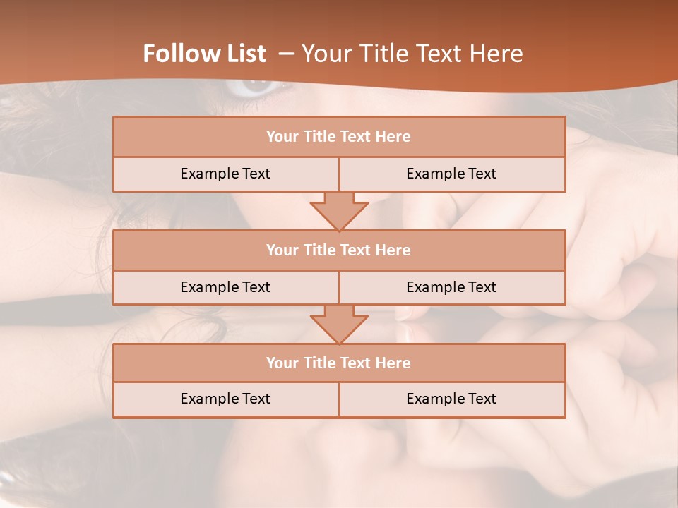 A Woman With Her Hands On Her Face PowerPoint Template