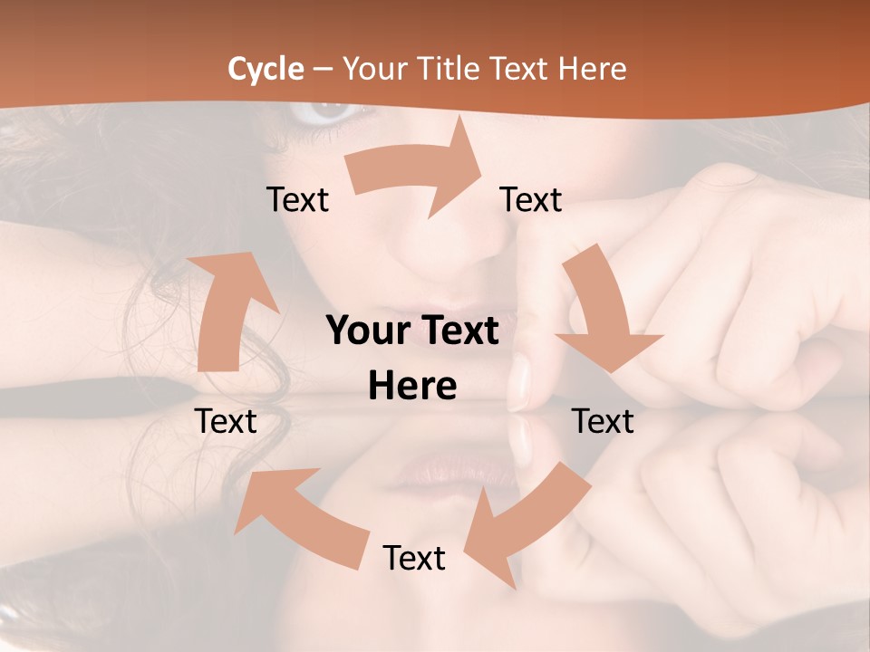 A Woman With Her Hands On Her Face PowerPoint Template