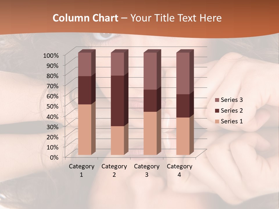 A Woman With Her Hands On Her Face PowerPoint Template