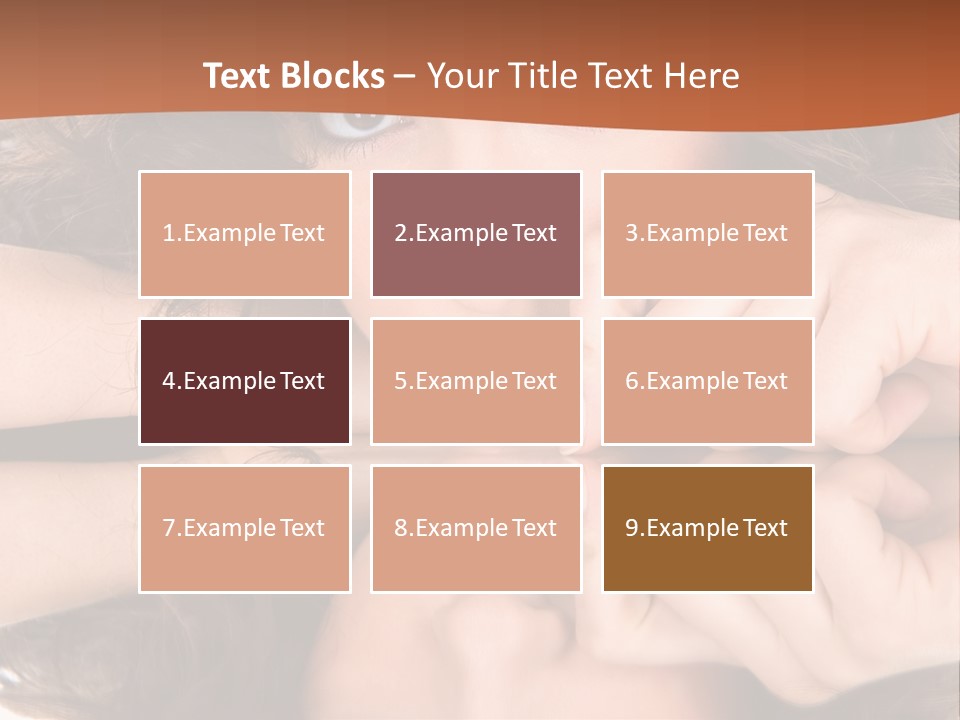 A Woman With Her Hands On Her Face PowerPoint Template