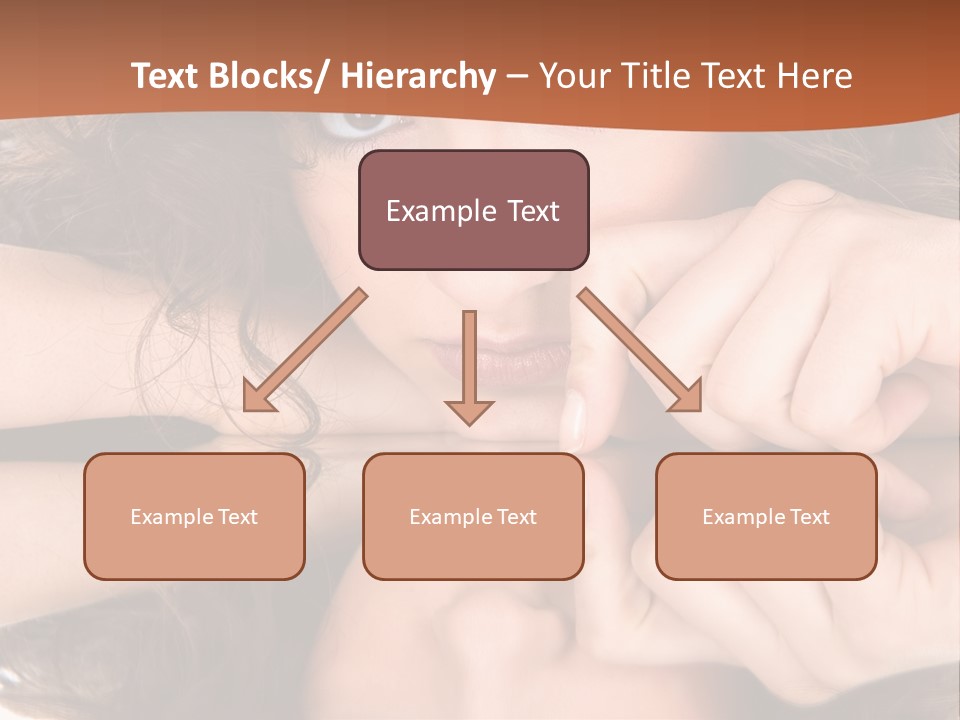 A Woman With Her Hands On Her Face PowerPoint Template