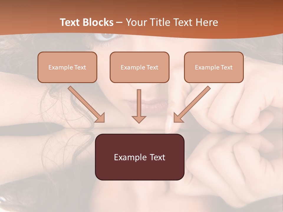 A Woman With Her Hands On Her Face PowerPoint Template