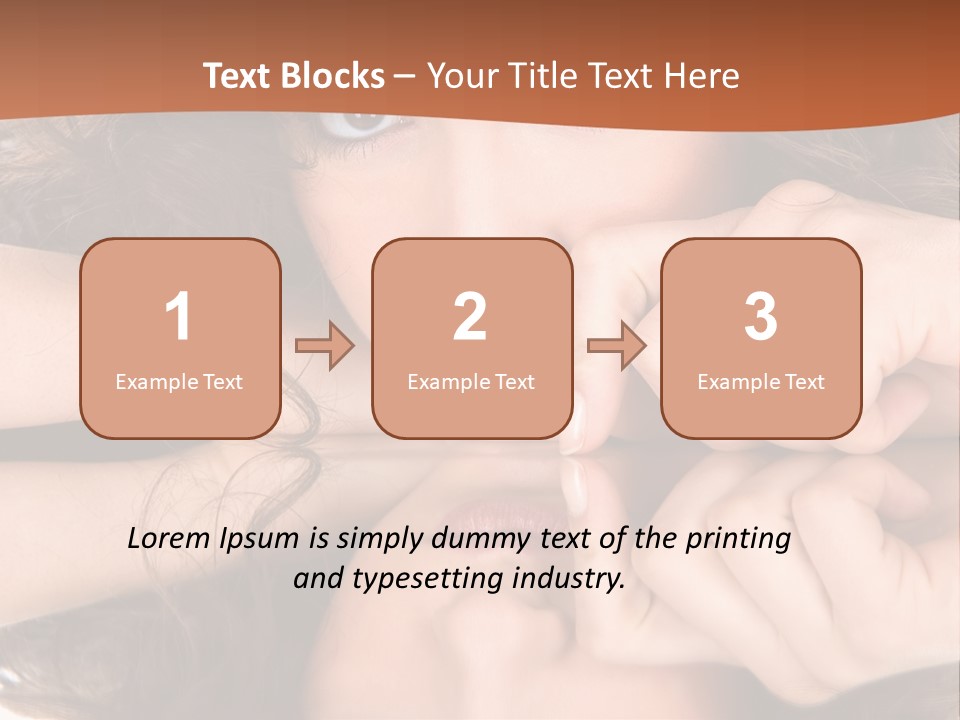 A Woman With Her Hands On Her Face PowerPoint Template