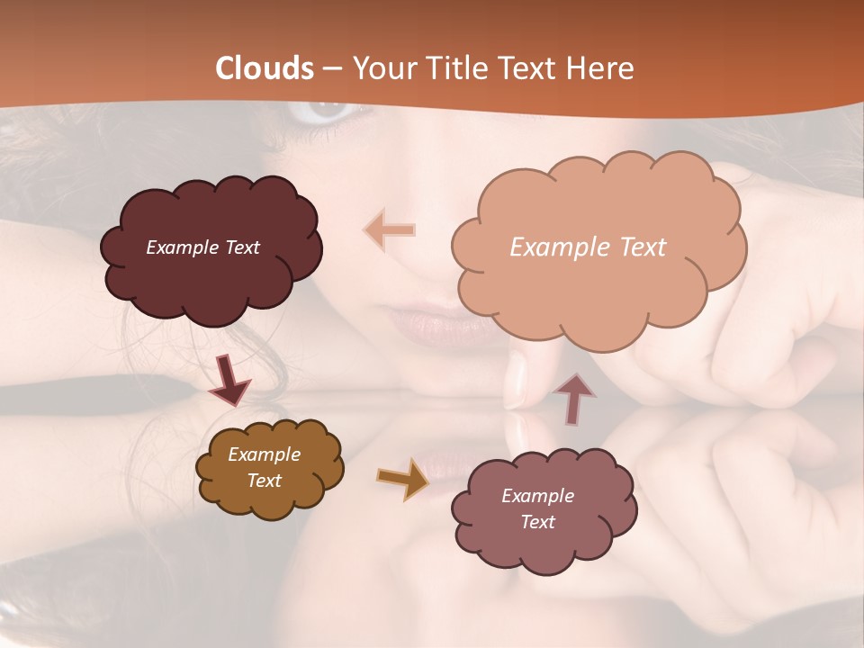 A Woman With Her Hands On Her Face PowerPoint Template