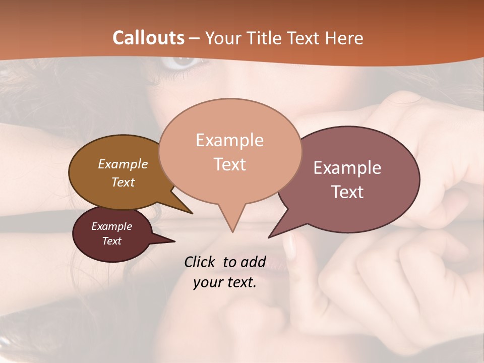 A Woman With Her Hands On Her Face PowerPoint Template