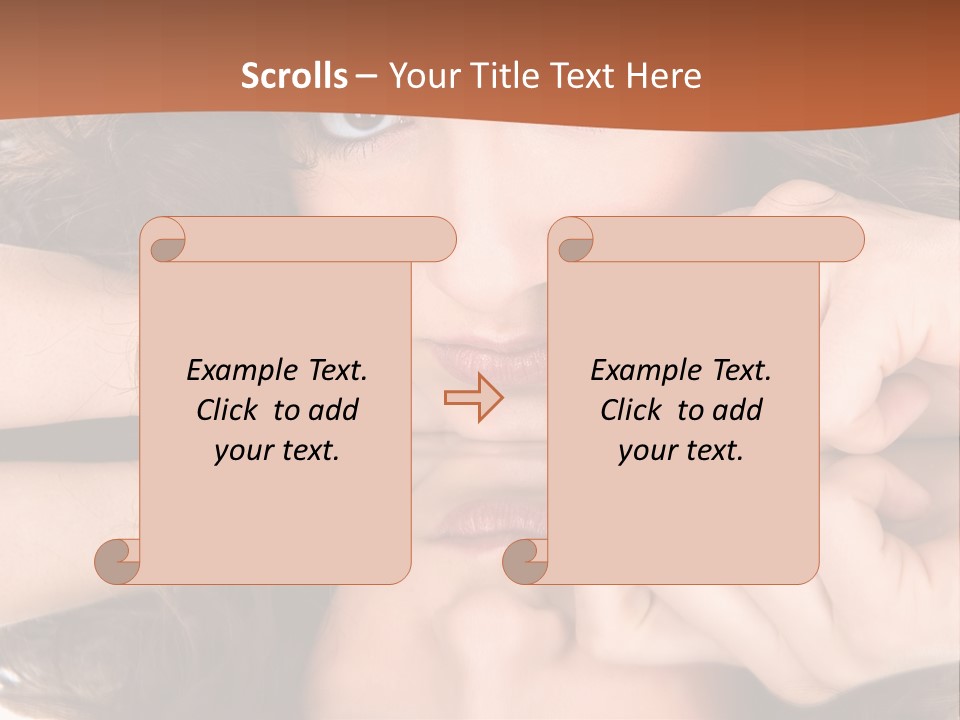 A Woman With Her Hands On Her Face PowerPoint Template