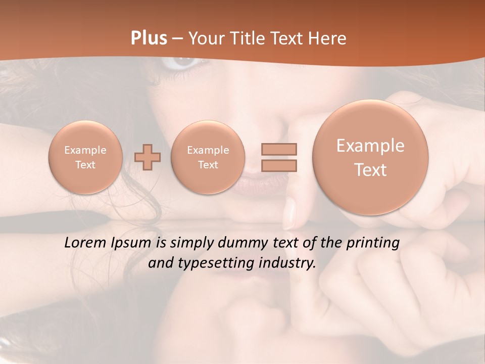 A Woman With Her Hands On Her Face PowerPoint Template
