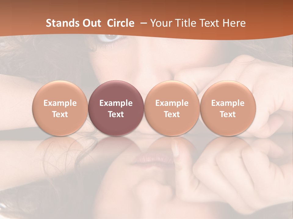 A Woman With Her Hands On Her Face PowerPoint Template