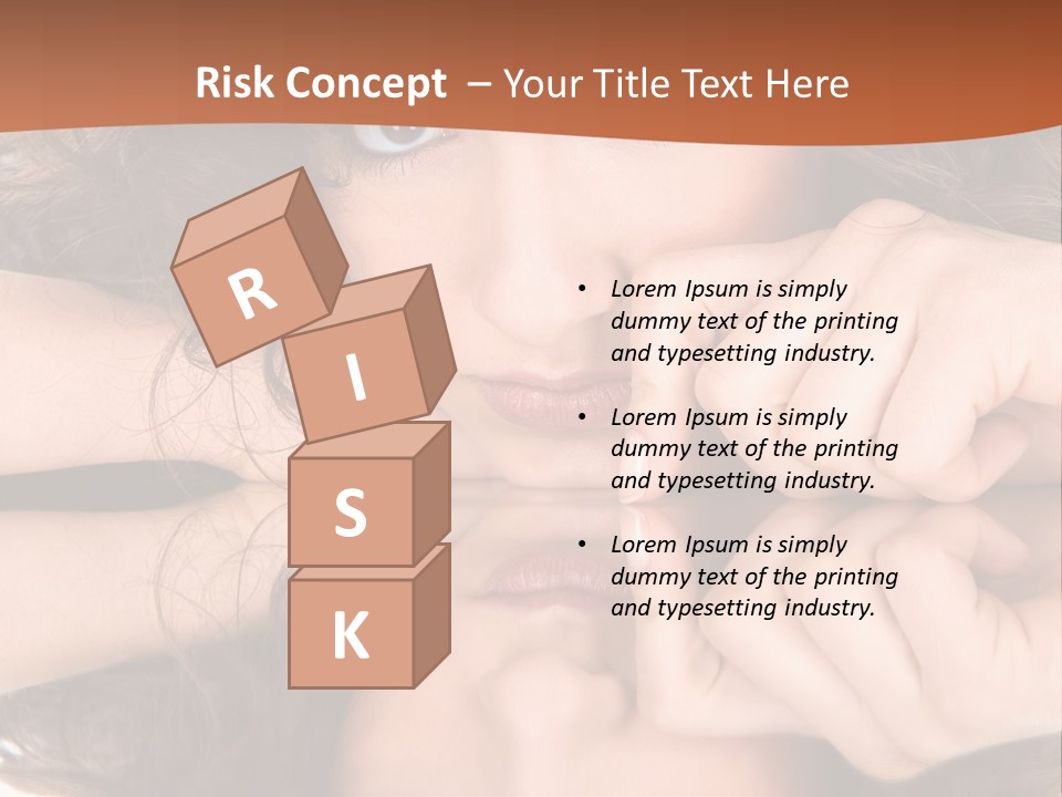 A Woman With Her Hands On Her Face PowerPoint Template