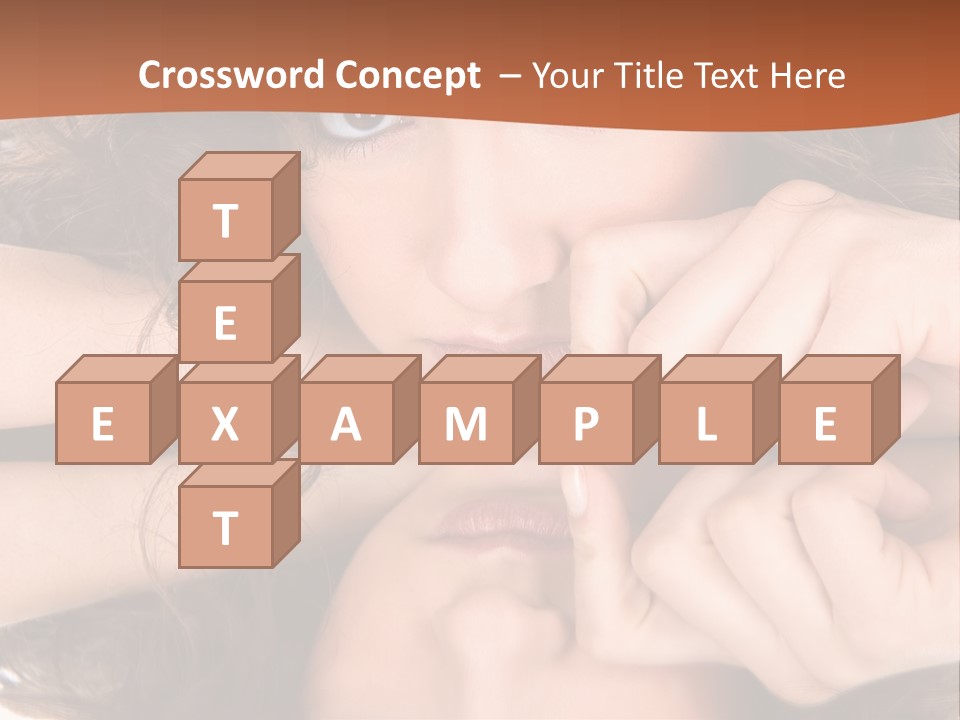 A Woman With Her Hands On Her Face PowerPoint Template