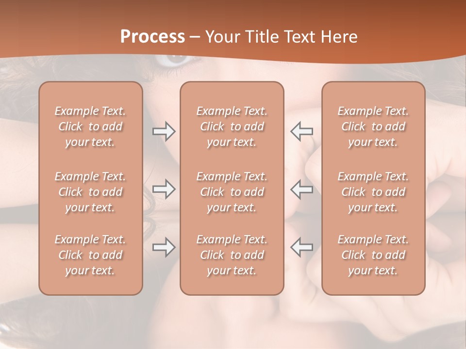 A Woman With Her Hands On Her Face PowerPoint Template