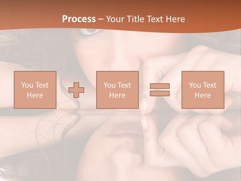 A Woman With Her Hands On Her Face PowerPoint Template