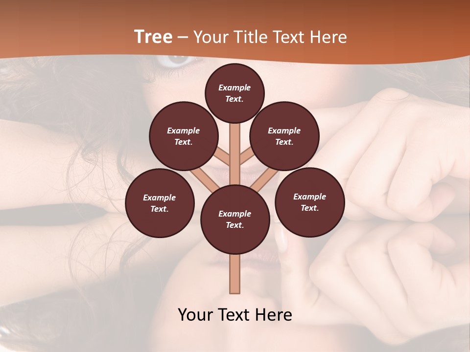 A Woman With Her Hands On Her Face PowerPoint Template