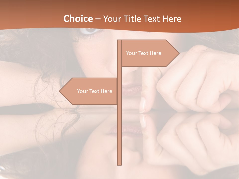 A Woman With Her Hands On Her Face PowerPoint Template