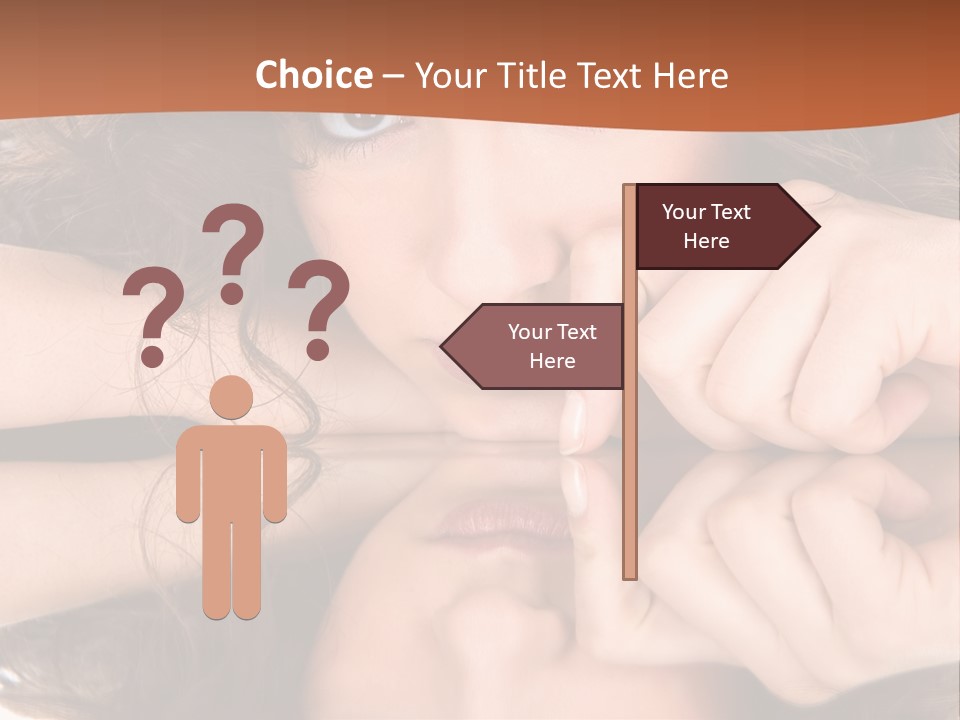 A Woman With Her Hands On Her Face PowerPoint Template