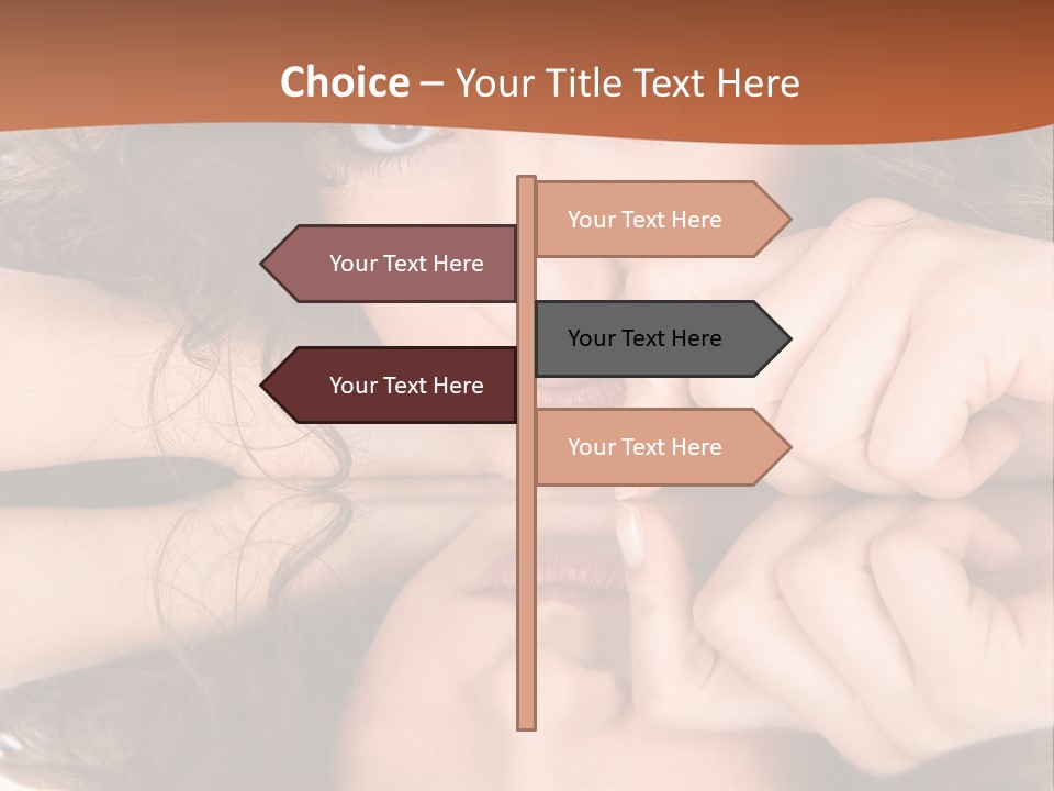 A Woman With Her Hands On Her Face PowerPoint Template