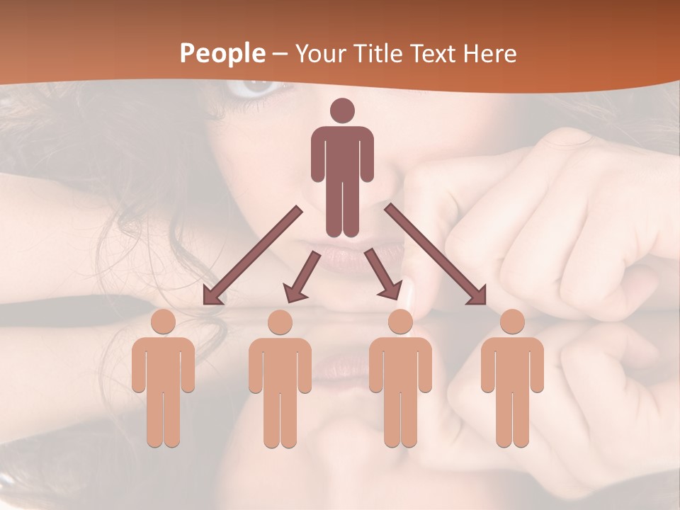 A Woman With Her Hands On Her Face PowerPoint Template