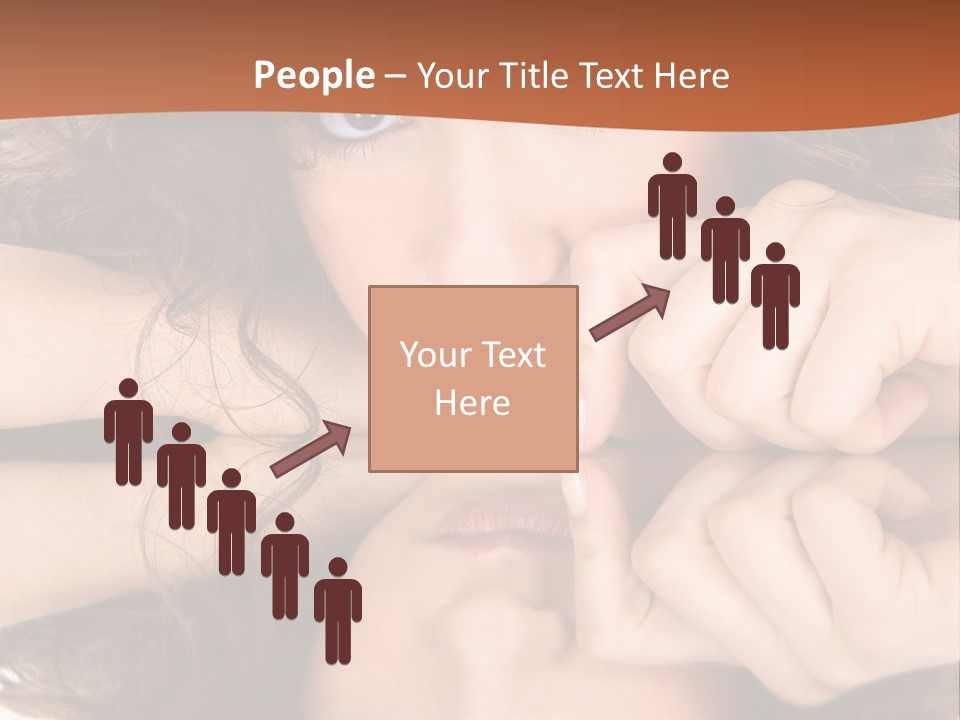 A Woman With Her Hands On Her Face PowerPoint Template