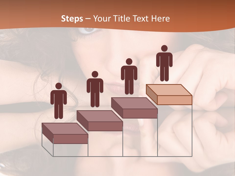 A Woman With Her Hands On Her Face PowerPoint Template