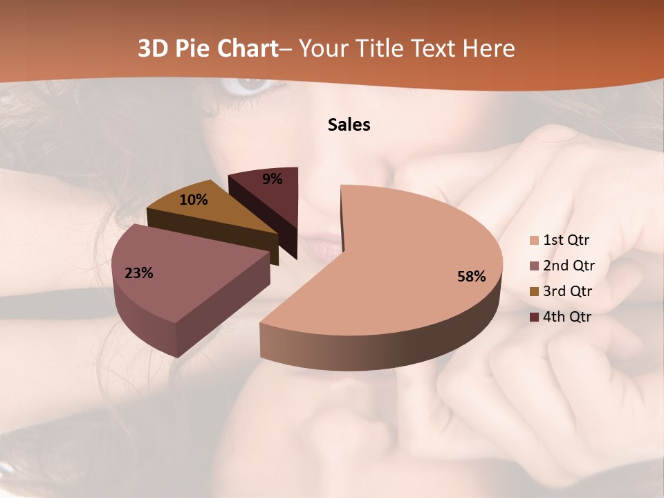 A Woman With Her Hands On Her Face PowerPoint Template