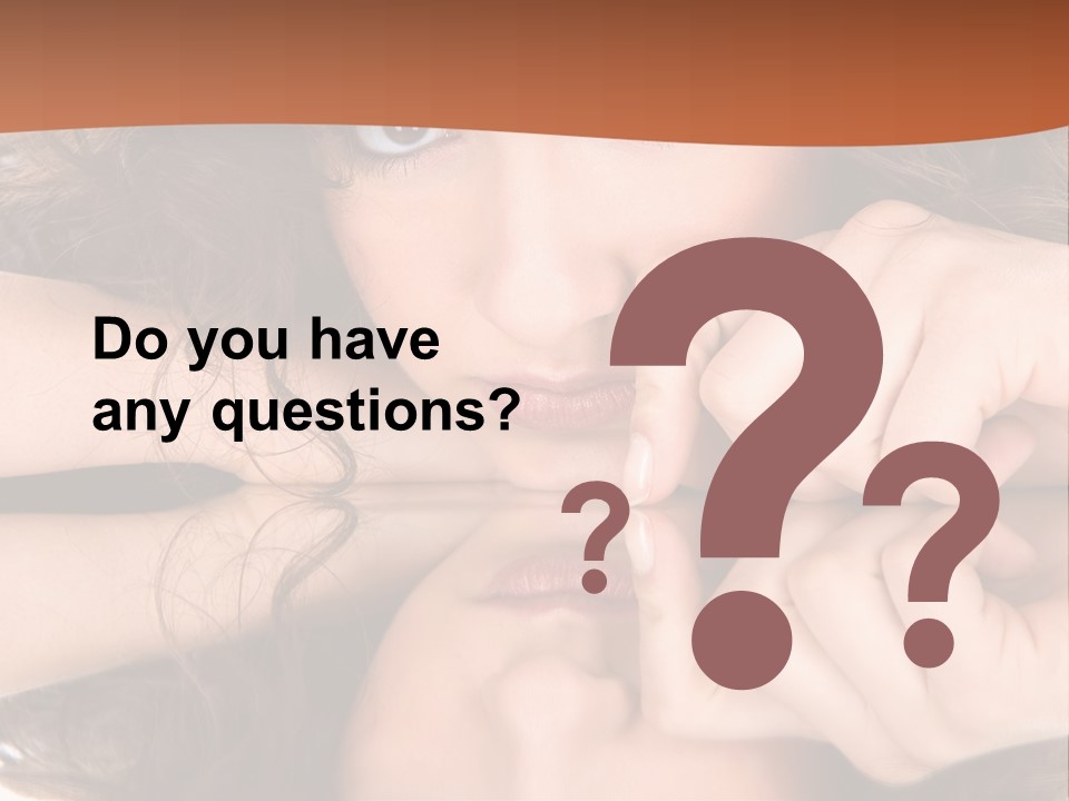 A Woman With Her Hands On Her Face PowerPoint Template