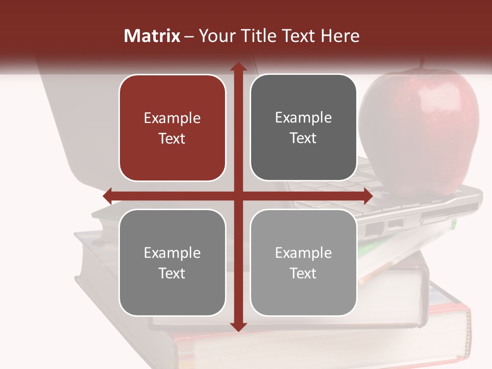 A Laptop Computer Sitting On Top Of A Pile Of Books PowerPoint Template