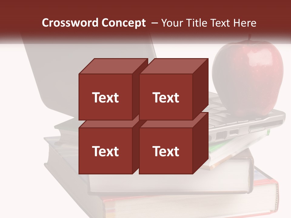 A Laptop Computer Sitting On Top Of A Pile Of Books PowerPoint Template