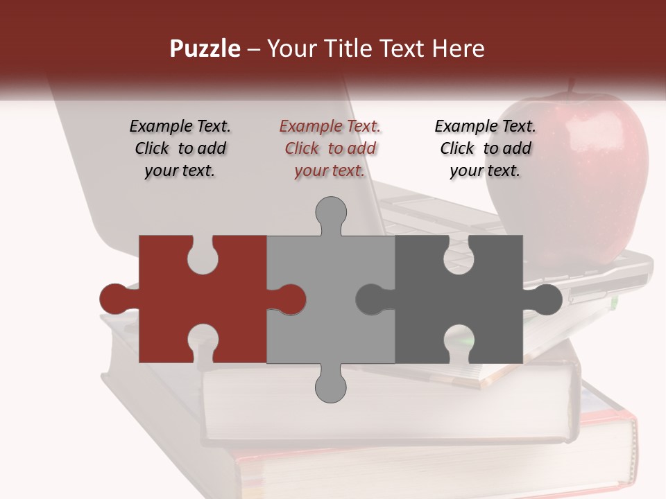 A Laptop Computer Sitting On Top Of A Pile Of Books PowerPoint Template