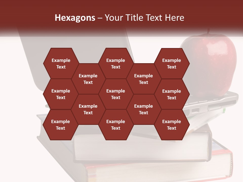 A Laptop Computer Sitting On Top Of A Pile Of Books PowerPoint Template