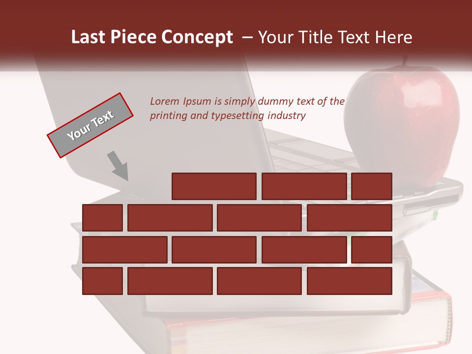 A Laptop Computer Sitting On Top Of A Pile Of Books PowerPoint Template