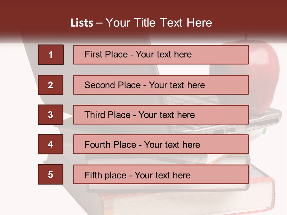 A Laptop Computer Sitting On Top Of A Pile Of Books PowerPoint Template