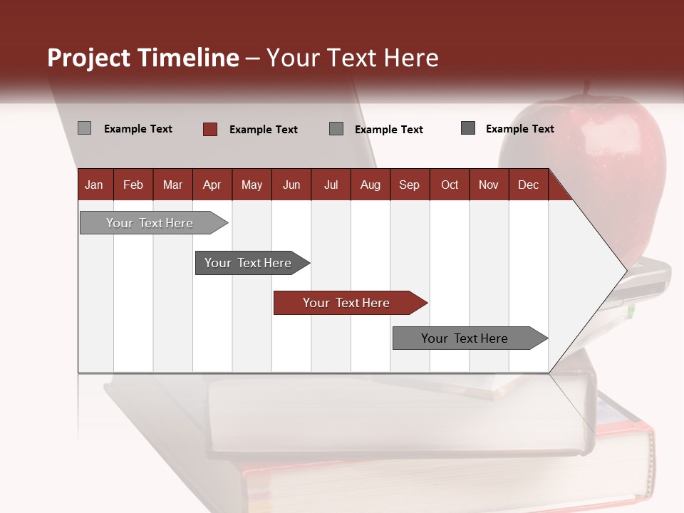 A Laptop Computer Sitting On Top Of A Pile Of Books PowerPoint Template