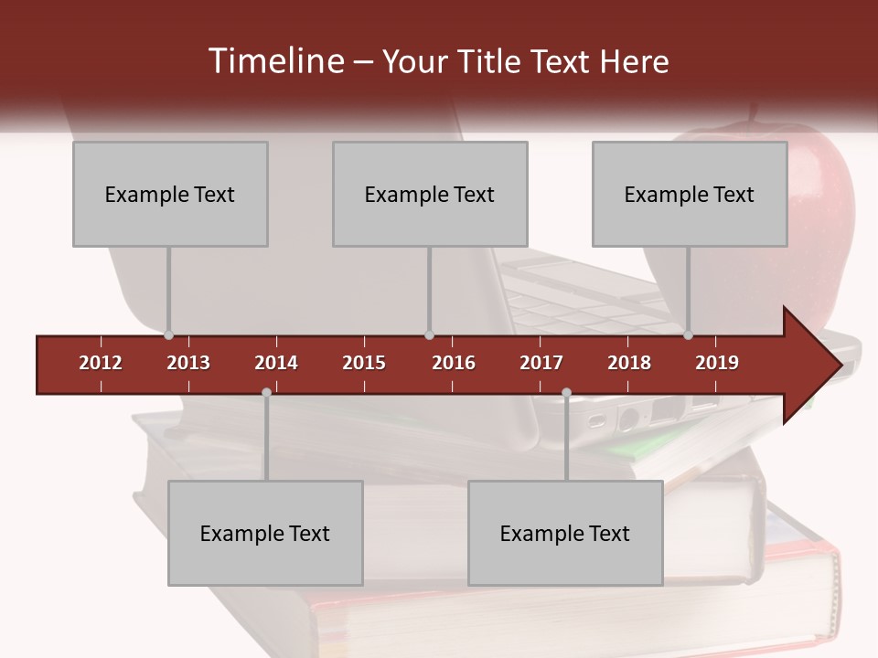 A Laptop Computer Sitting On Top Of A Pile Of Books PowerPoint Template