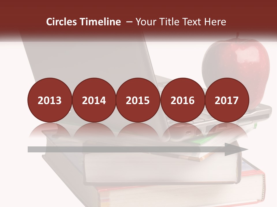 A Laptop Computer Sitting On Top Of A Pile Of Books PowerPoint Template