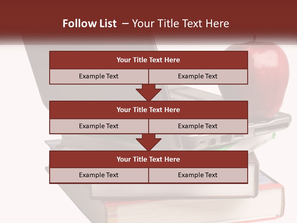 A Laptop Computer Sitting On Top Of A Pile Of Books PowerPoint Template