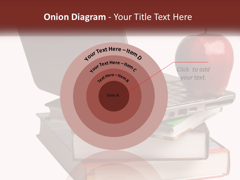 A Laptop Computer Sitting On Top Of A Pile Of Books PowerPoint Template