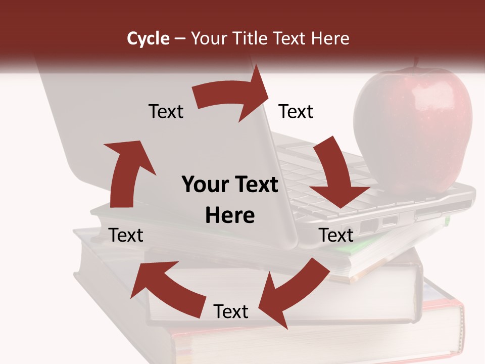 A Laptop Computer Sitting On Top Of A Pile Of Books PowerPoint Template