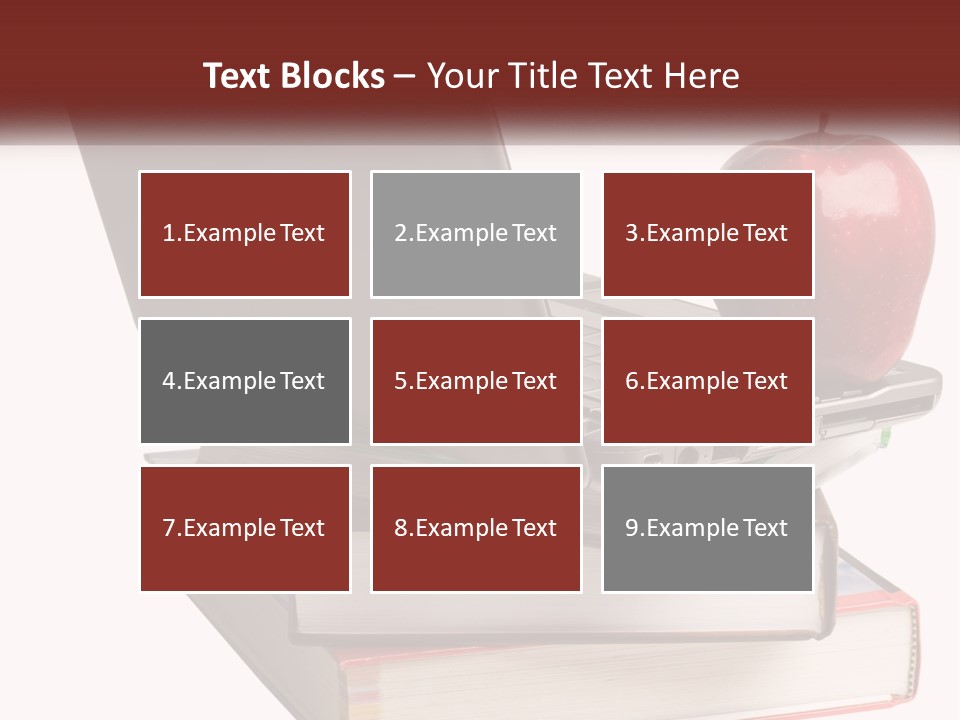 A Laptop Computer Sitting On Top Of A Pile Of Books PowerPoint Template