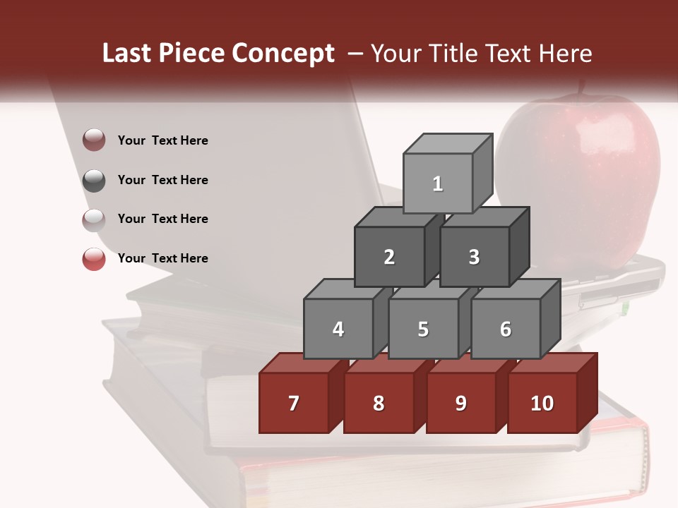 A Laptop Computer Sitting On Top Of A Pile Of Books PowerPoint Template