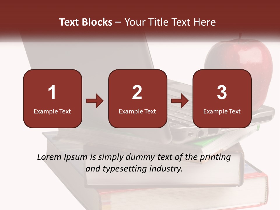 A Laptop Computer Sitting On Top Of A Pile Of Books PowerPoint Template