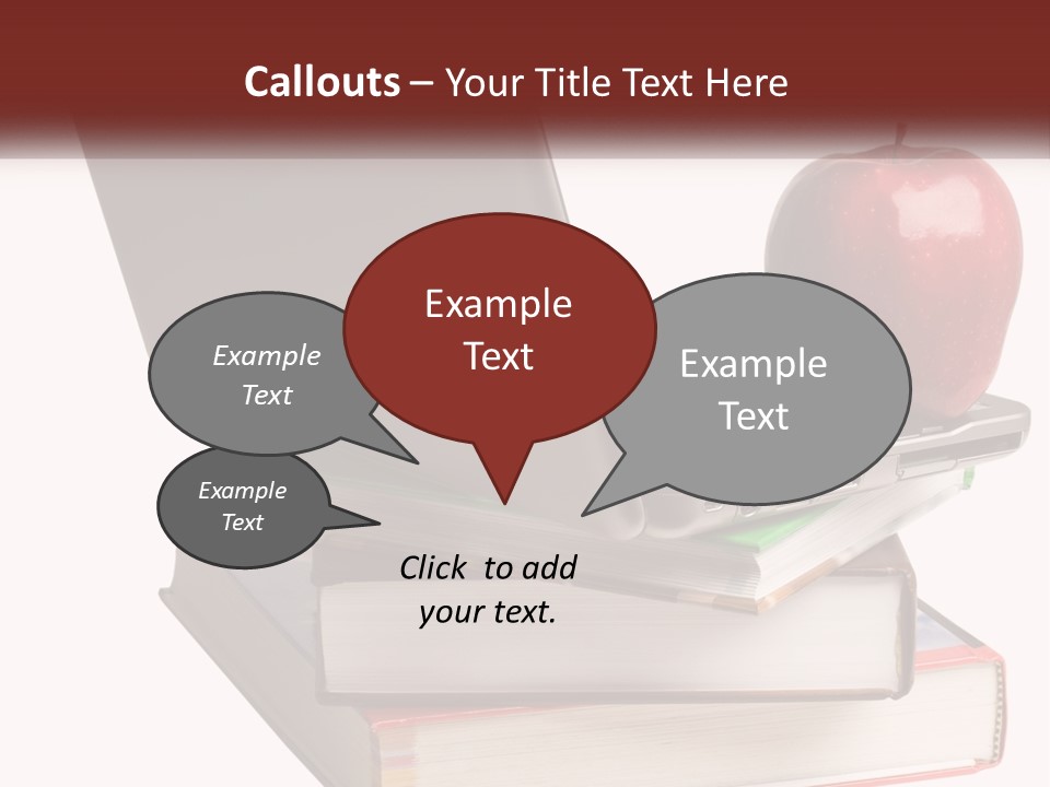 A Laptop Computer Sitting On Top Of A Pile Of Books PowerPoint Template