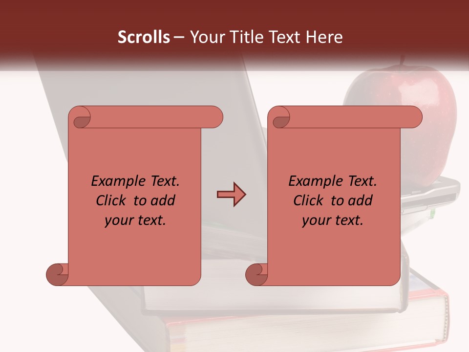 A Laptop Computer Sitting On Top Of A Pile Of Books PowerPoint Template