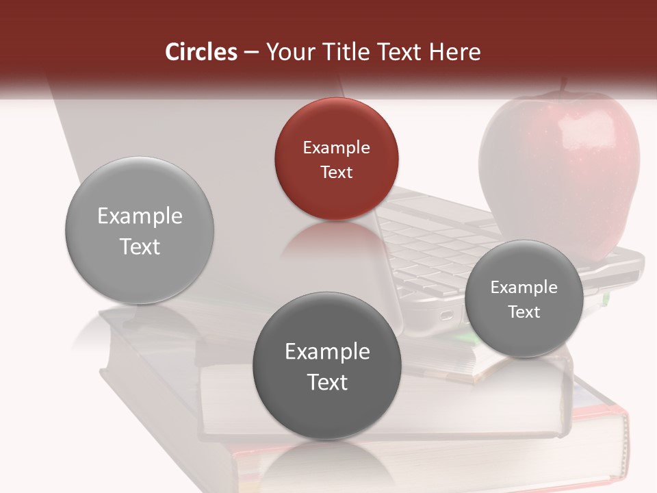 A Laptop Computer Sitting On Top Of A Pile Of Books PowerPoint Template