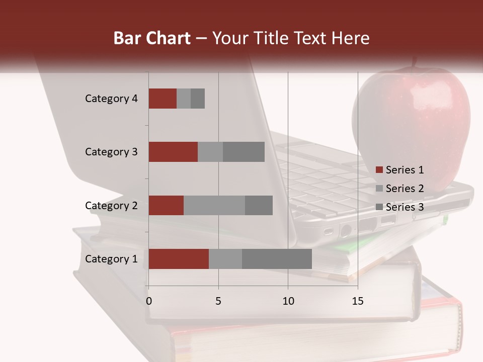 A Laptop Computer Sitting On Top Of A Pile Of Books PowerPoint Template