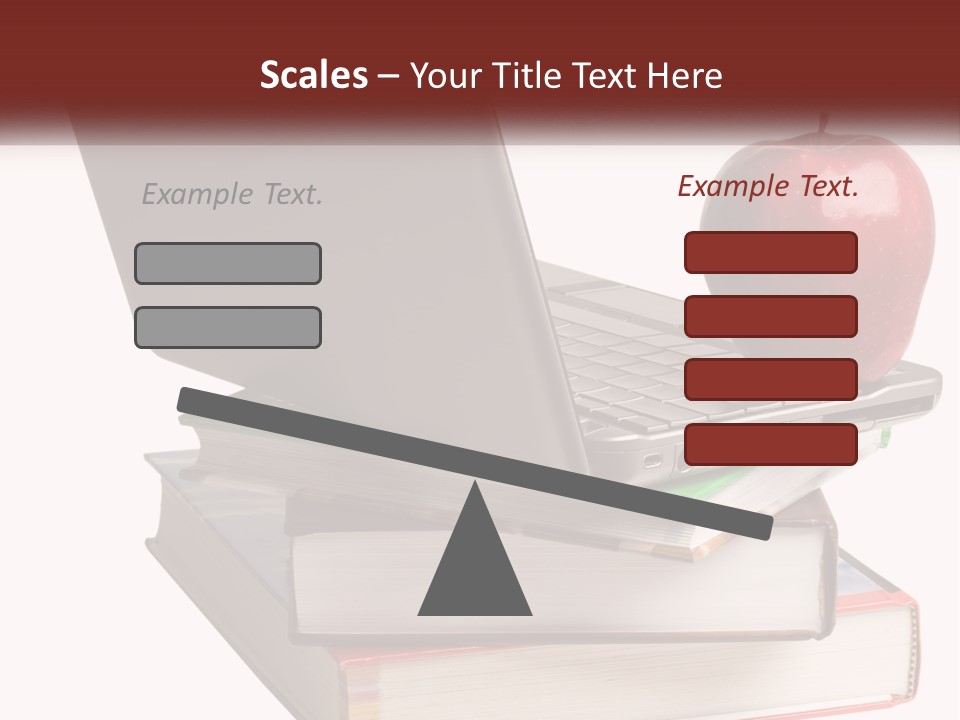 A Laptop Computer Sitting On Top Of A Pile Of Books PowerPoint Template