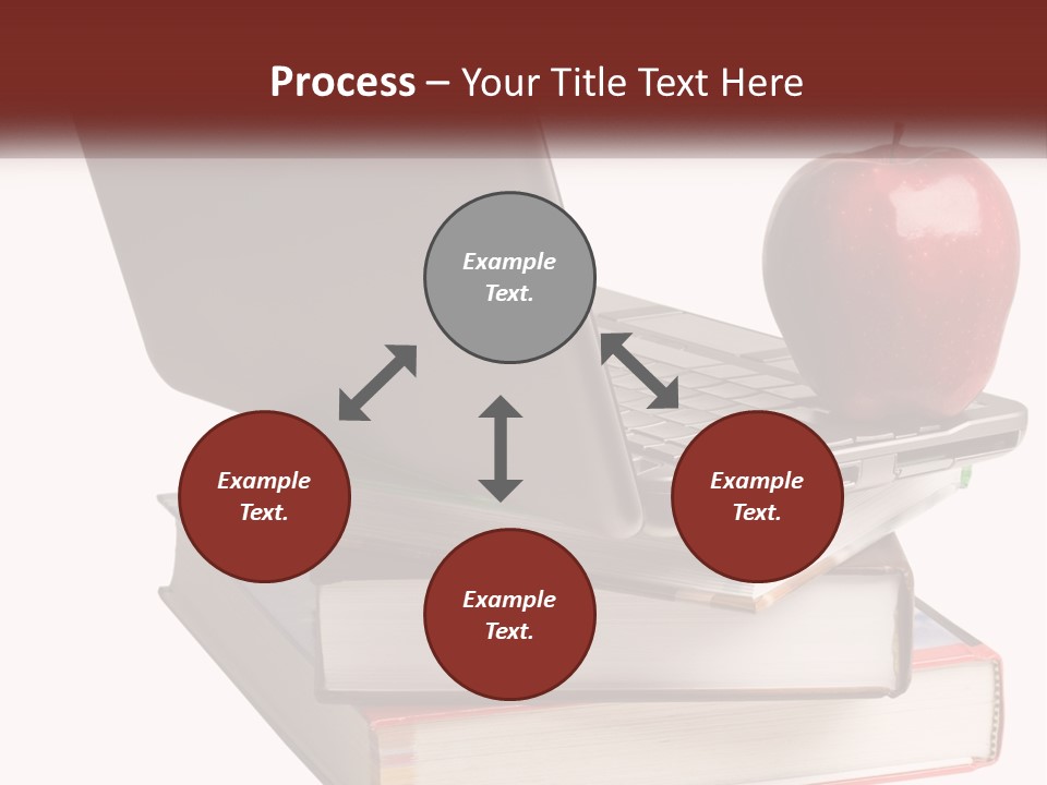 A Laptop Computer Sitting On Top Of A Pile Of Books PowerPoint Template