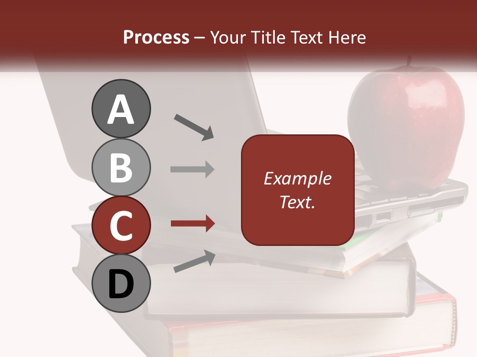 A Laptop Computer Sitting On Top Of A Pile Of Books PowerPoint Template