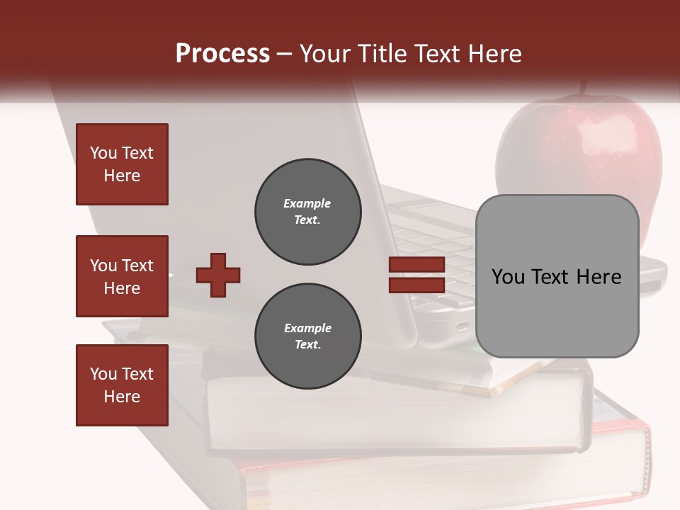 A Laptop Computer Sitting On Top Of A Pile Of Books PowerPoint Template