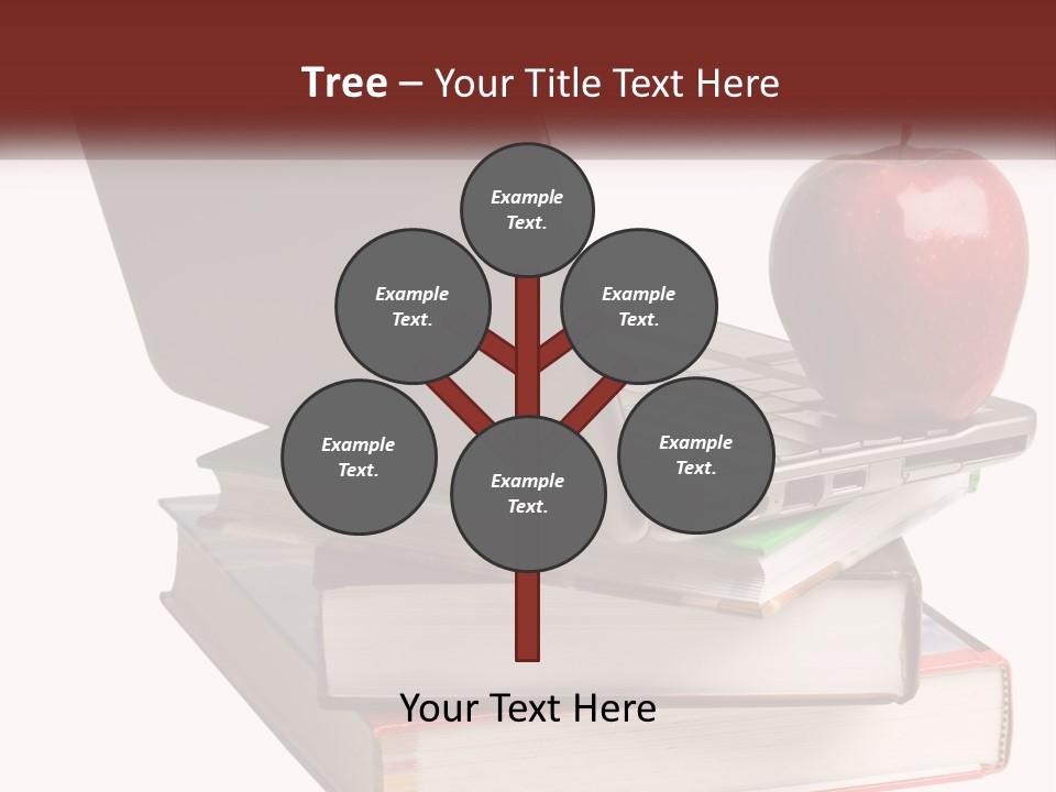 A Laptop Computer Sitting On Top Of A Pile Of Books PowerPoint Template